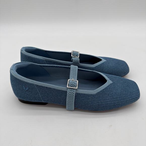 Vivaia Margot Mary Jane Comfort Old Money Washable Arch Support Flats Denim 9.5 - Picture 2 of 8